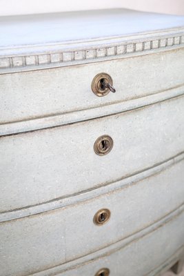 Painted Chest of Drawers in Greenish Color, 1790s-UY-2027296