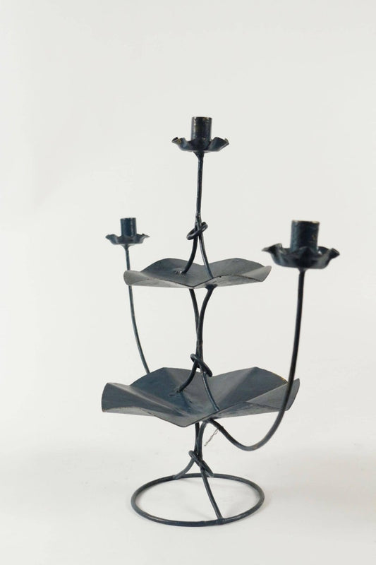 Painted Metal 3-Arm Candelabra, 1960s