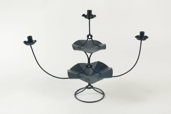 Painted Metal 3-Arm Candelabra, 1960s-WFS-744753