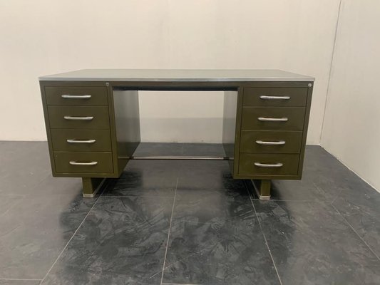 Painted Metal Desk with Laminate Top from Carlotti, 1950s-IJR-885674