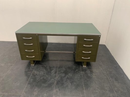 Painted Metal Desk with Laminate Top from Carlotti, 1950s-IJR-885674