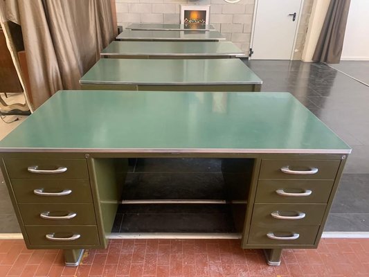 Painted Metal Desk with Laminate Top from Carlotti, 1950s-IJR-885674