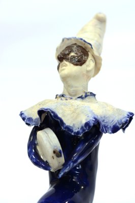 Painted Porcelain PulciTamburella Sculpture by Giulio Tucci-VHF-1132632