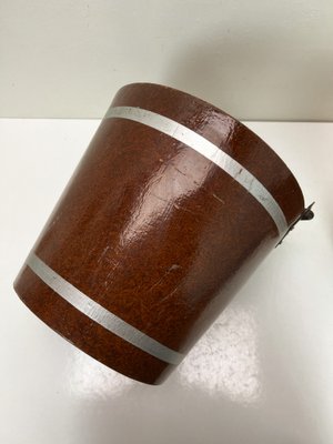 Painted Wood Fiber Buckets, 1950s, Set of 2-WZZ-1742397