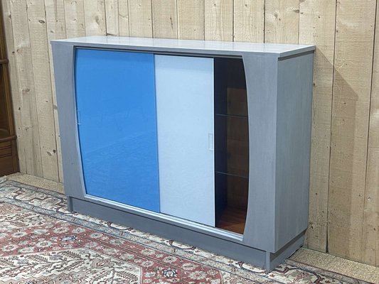 Painted Wooden Cabinet with Sliding Doors-QYF-1760111