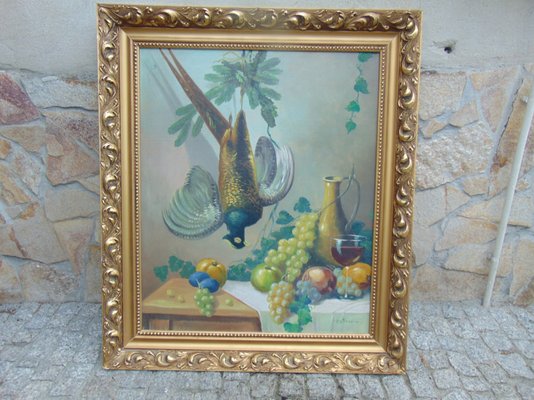 Painting of a Pheasant, 1970s, Oil on Cardboard, Framed-CAQ-1320247