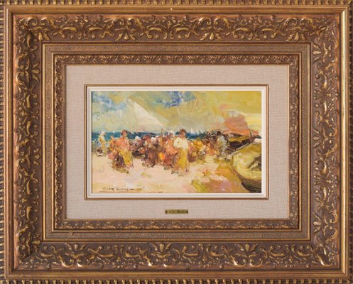 Painting of Beach Scene by Luis Giner Bueno-AOI-1106761