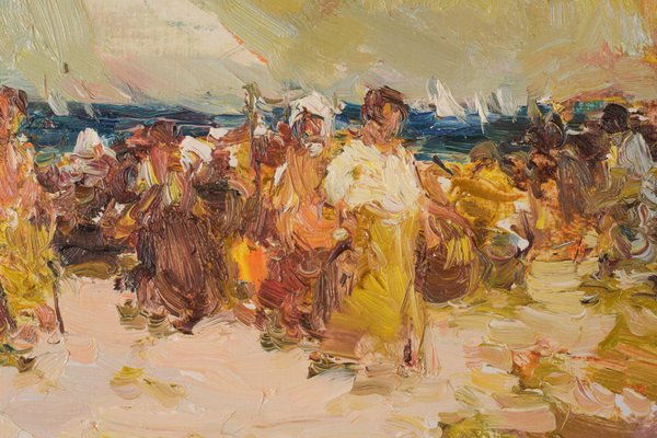 Painting of Beach Scene by Luis Giner Bueno-AOI-1106761