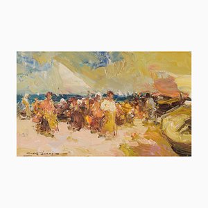 Painting of Beach Scene by Luis Giner Bueno-AOI-1106761