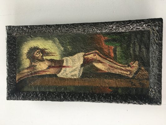 Painting of Jesus on a Wooden Board, 1900s-WQQ-936251