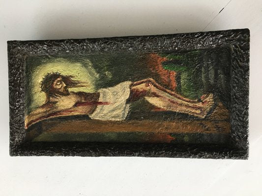 Painting of Jesus on a Wooden Board, 1900s-WQQ-936251