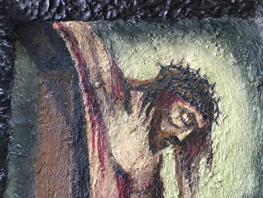 Painting of Jesus on a Wooden Board, 1900s-WQQ-936251