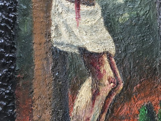 Painting of Jesus on a Wooden Board, 1900s-WQQ-936251