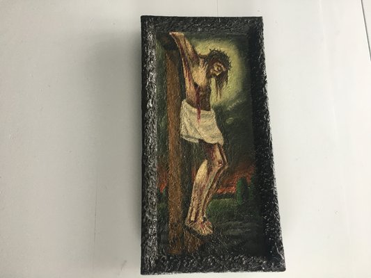 Painting of Jesus on a Wooden Board, 1900s-WQQ-936251