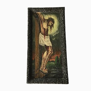 Painting of Jesus on a Wooden Board, 1900s-WQQ-936251