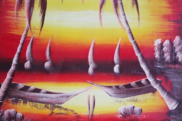 Painting of Sunset Over the Sea, 1990s-KNM-910422