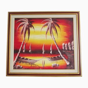 Painting of Sunset Over the Sea, 1990s-KNM-910422