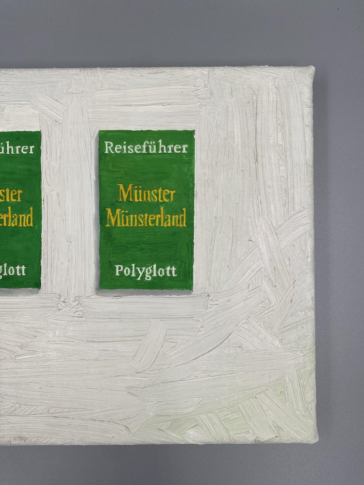 Paintings "Drei Reiseführer für Frau Feldmann" by Peter Zimmermann, Germany, 1992, Canvas