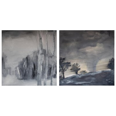 Paintings, Ingrid Stolzenberg, Landscape, Set of 2-DEK-932654