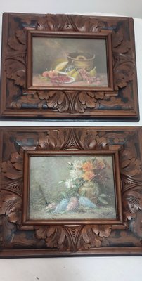 Paintings, Spain, 1950s, Oil on Cardboard, Framed, Set of 2-RGF-1240636