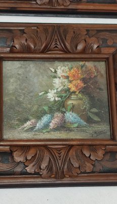 Paintings, Spain, 1950s, Oil on Cardboard, Framed, Set of 2-RGF-1240636