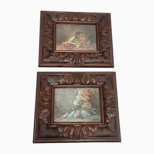 Paintings, Spain, 1950s, Oil on Cardboard, Framed, Set of 2-RGF-1240636