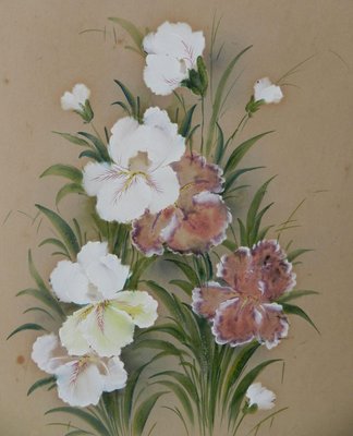 Paintings with Flowers, 1913, Oil on Board, Framed, Set of 2-ARU-1338158