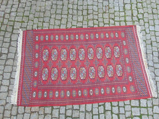 Pakistani Handwoven Bokhara Royal Woolen Carpet, 1980s-CAQ-692064