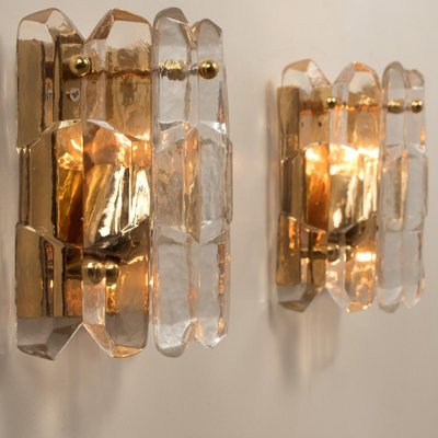 Palazzo Wall Lights in Brass & Glass by J.T. Kalmar, Set of 5-VDW-1325320