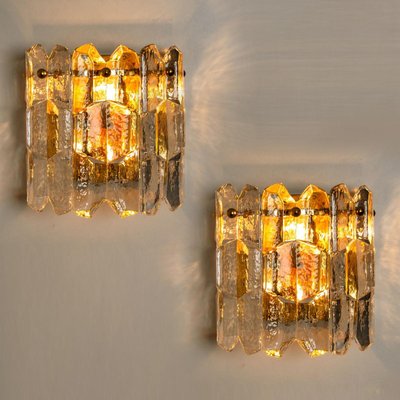 Palazzo Wall Lights in Brass & Glass by J.T. Kalmar, Set of 5-VDW-1325320