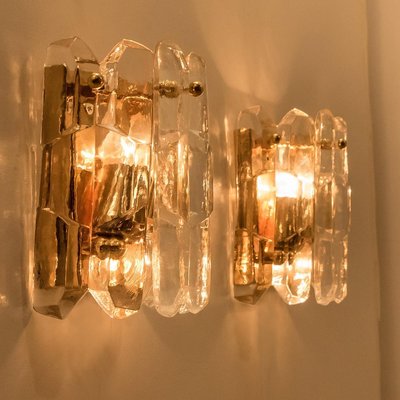 Palazzo Wall Lights in Brass & Glass by J.T. Kalmar, Set of 5-VDW-1325320