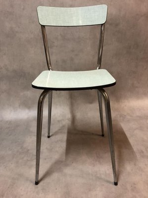 Pale Green Formica Side Chairs, 1950s, Set of 4-SDV-715215