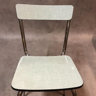 Pale Green Formica Side Chairs, 1950s, Set of 4-SDV-715215