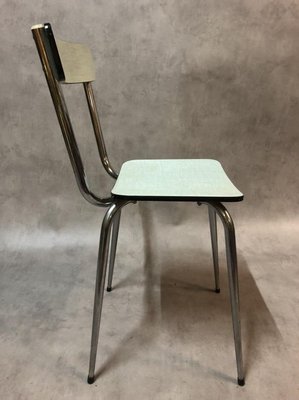 Pale Green Formica Side Chairs, 1950s, Set of 4-SDV-715215