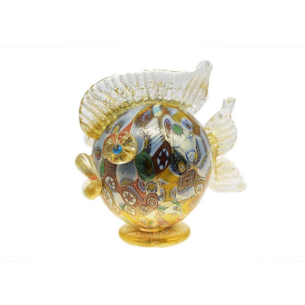 Pallino Little Girl with Millefiori Murrine and Zecchino Gold from Murano Glam