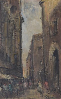 Palls Trillas, Barcelona City Scene, 20th Century, Oil on Canvas-AOI-1106921