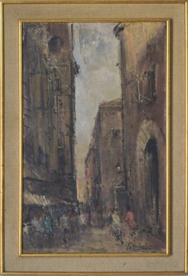 Palls Trillas, Barcelona City Scene, 20th Century, Oil on Canvas-AOI-1106921