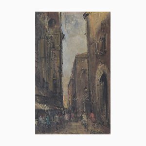 Palls Trillas, Barcelona City Scene, 20th Century, Oil on Canvas-AOI-1106921