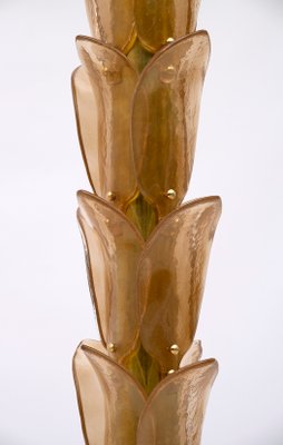 Palm Floor Lamp in Brass and Murano Glass from Maestri Muranesi, 1970s-FER-991772