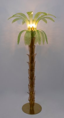 Palm Floor Lamp in Brass and Murano Glass from Maestri Muranesi, 1970s-FER-991772