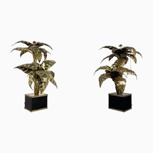 Palm Floor Lamps from Maison Jansen, 1970s, Set of 2-IRH-1713113