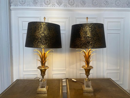 Palm Tree and Pineapple Lamps from Boulanger, Belgium, 1970s, Set of 2-JG-1446679