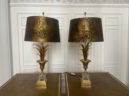 Palm Tree and Pineapple Lamps from Boulanger, Belgium, 1970s, Set of 2-JG-1446679