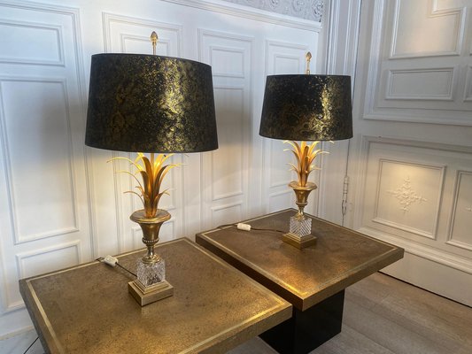 Palm Tree and Pineapple Lamps from Boulanger, Belgium, 1970s, Set of 2-JG-1446679