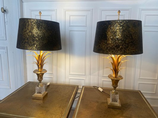 Palm Tree and Pineapple Lamps from Boulanger, Belgium, 1970s, Set of 2-JG-1446679