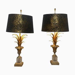 Palm Tree and Pineapple Lamps from Boulanger, Belgium, 1970s, Set of 2-JG-1446679