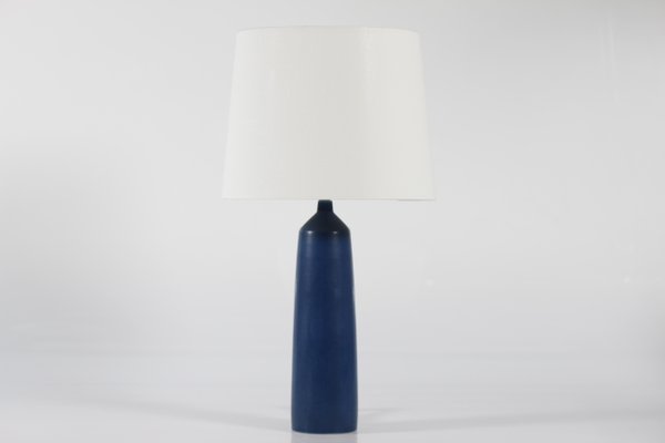 Palshus Dark Blue Glaze Table lamp by Per Linnemann-Schmidt. 1960s-QQ-1417538