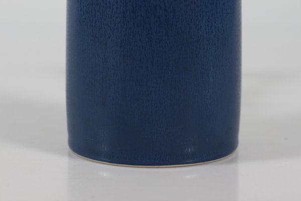 Palshus Dark Blue Glaze Table lamp by Per Linnemann-Schmidt. 1960s-QQ-1417538