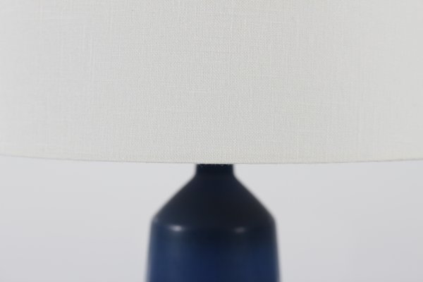 Palshus Dark Blue Glaze Table lamp by Per Linnemann-Schmidt. 1960s-QQ-1417538