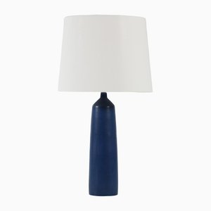 Palshus Dark Blue Glaze Table lamp by Per Linnemann-Schmidt. 1960s-QQ-1417538